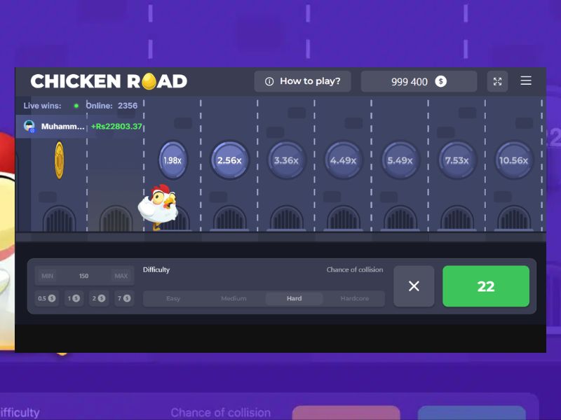 Haz tus apuestas en Rivalo y juega a la tragaperras Chicken Road